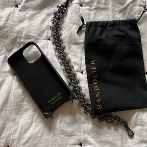 Bandolier Black iPhone 13 Pro Max Case with Chain